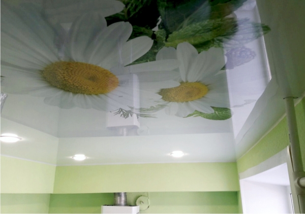 Натяжные потолки под мрамор в Саранске