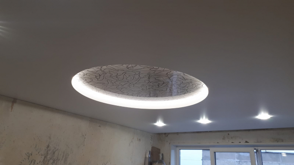 Фото потолка в два уровня