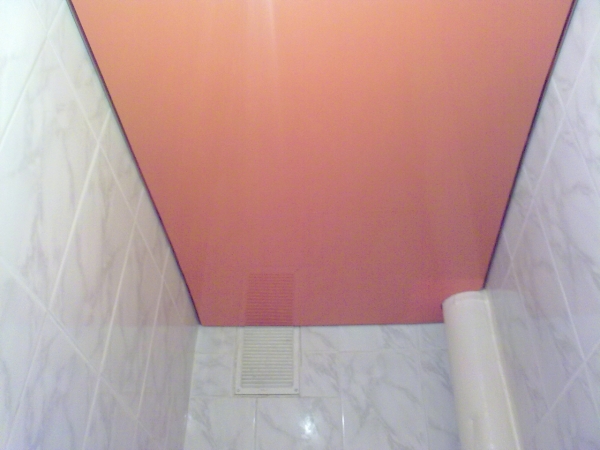 Пример цветного потолка в кухню 6м2